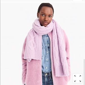 JCREW LOOPY STITCH OVERSIZED CABLE-KNIT SCARF